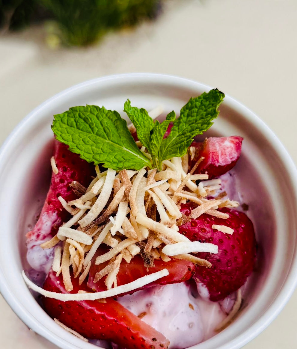 Strawberries and Cream - Baja Style (Classic & Vegan)